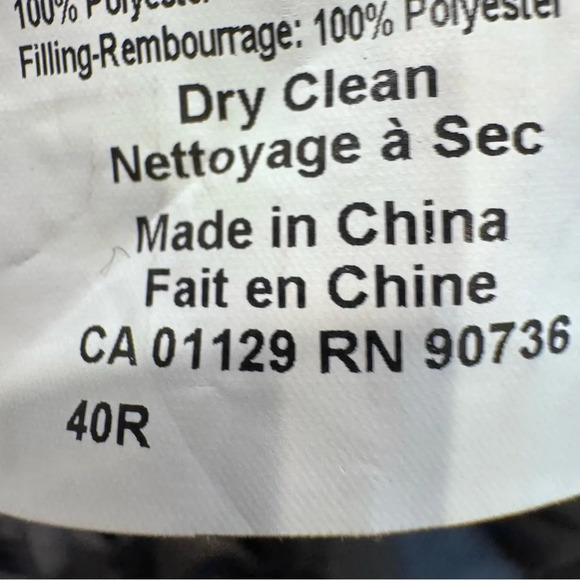 NEW Lauren Ralph Lauren Mens Peacoat 40R Black Double Breasted Wool Blend Coat - Picture 12 of 14